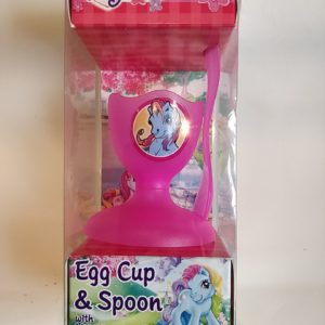 Egg cup and spoon (pink)